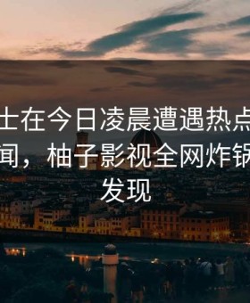 业内人士在今日凌晨遭遇热点事件爆炸性新闻，柚子影视全网炸锅，详情发现