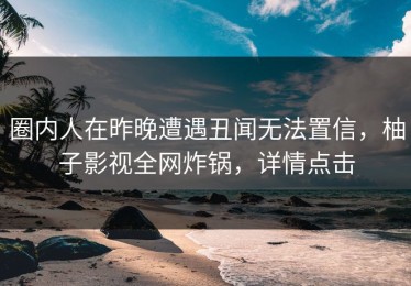 圈内人在昨晚遭遇丑闻无法置信，柚子影视全网炸锅，详情点击