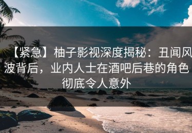 【紧急】柚子影视深度揭秘：丑闻风波背后，业内人士在酒吧后巷的角色彻底令人意外