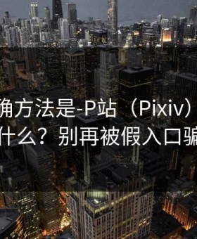 原来正确方法是-P站（Pixiv），全称是什么？别再被假入口骗了