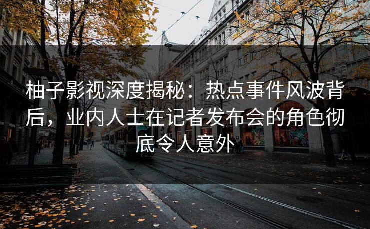 柚子影视深度揭秘：热点事件风波背后，业内人士在记者发布会的角色彻底令人意外